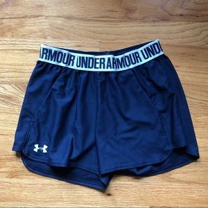 Navy blue under armor shorts